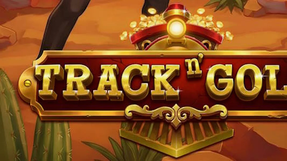 Tampilan visual kereta api klasik dalam permainan slot Track n’ Gold
